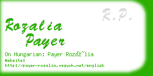 rozalia payer business card